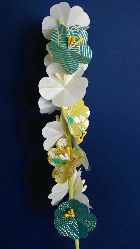 Branche de cerisier Collection bleu fleuri