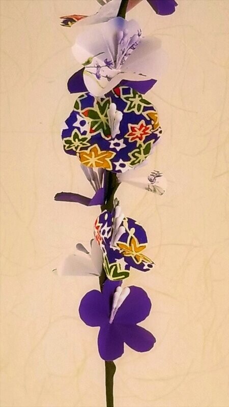 Branche de cerisier Collection Les fleuries marine