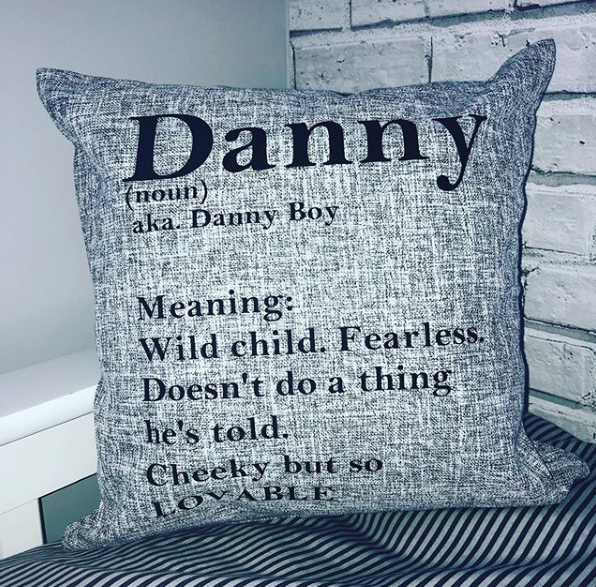 Personalised NAME meaning cushion