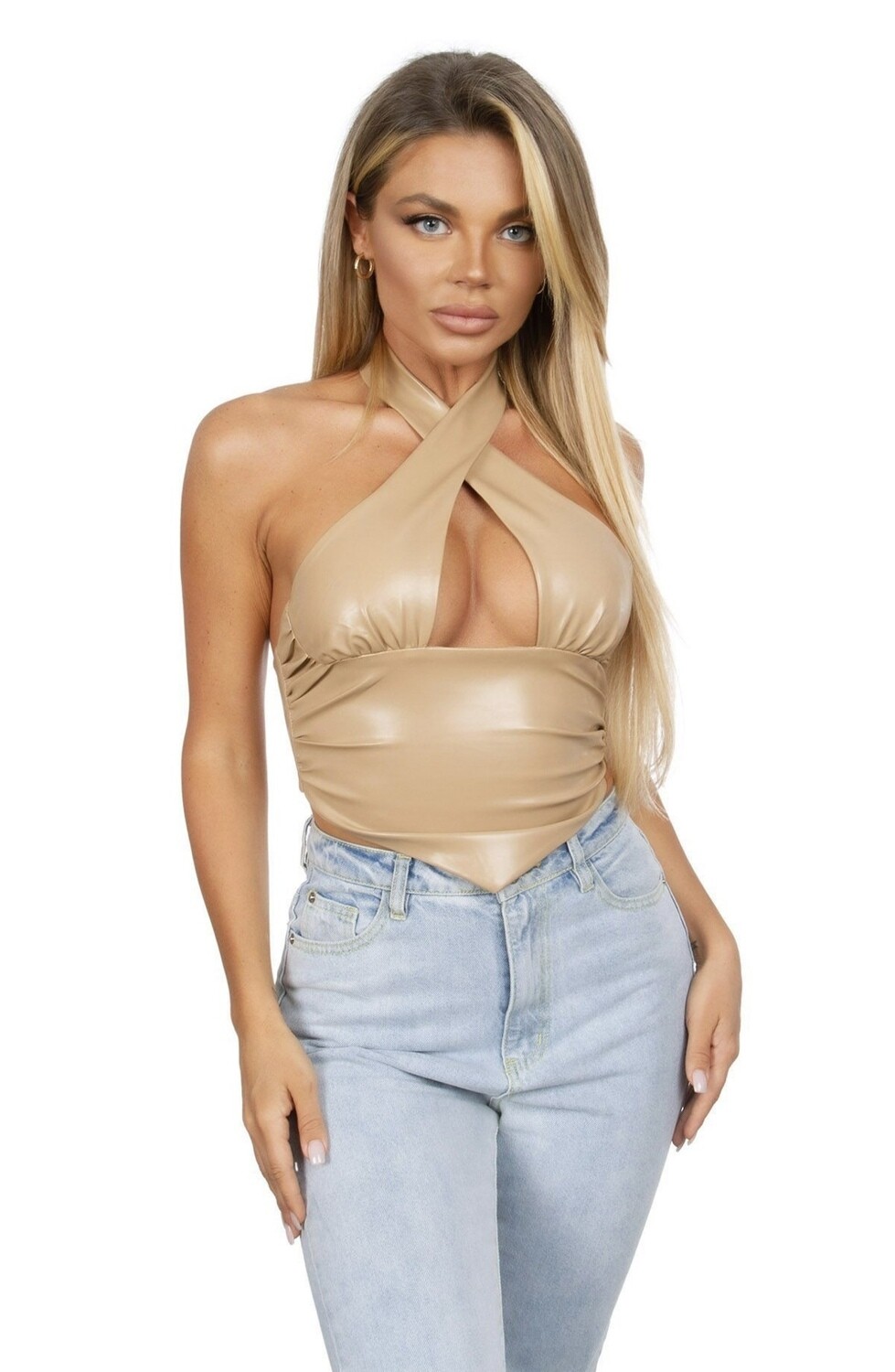 Leather Halter Corset