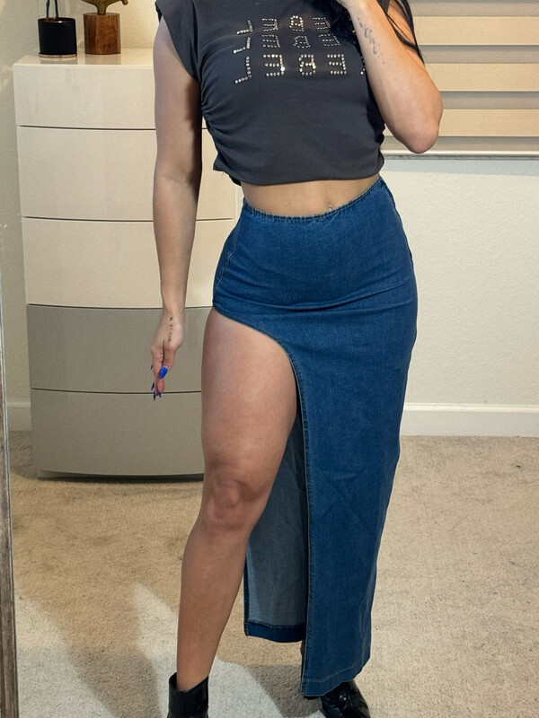 Denim Half Skirt
