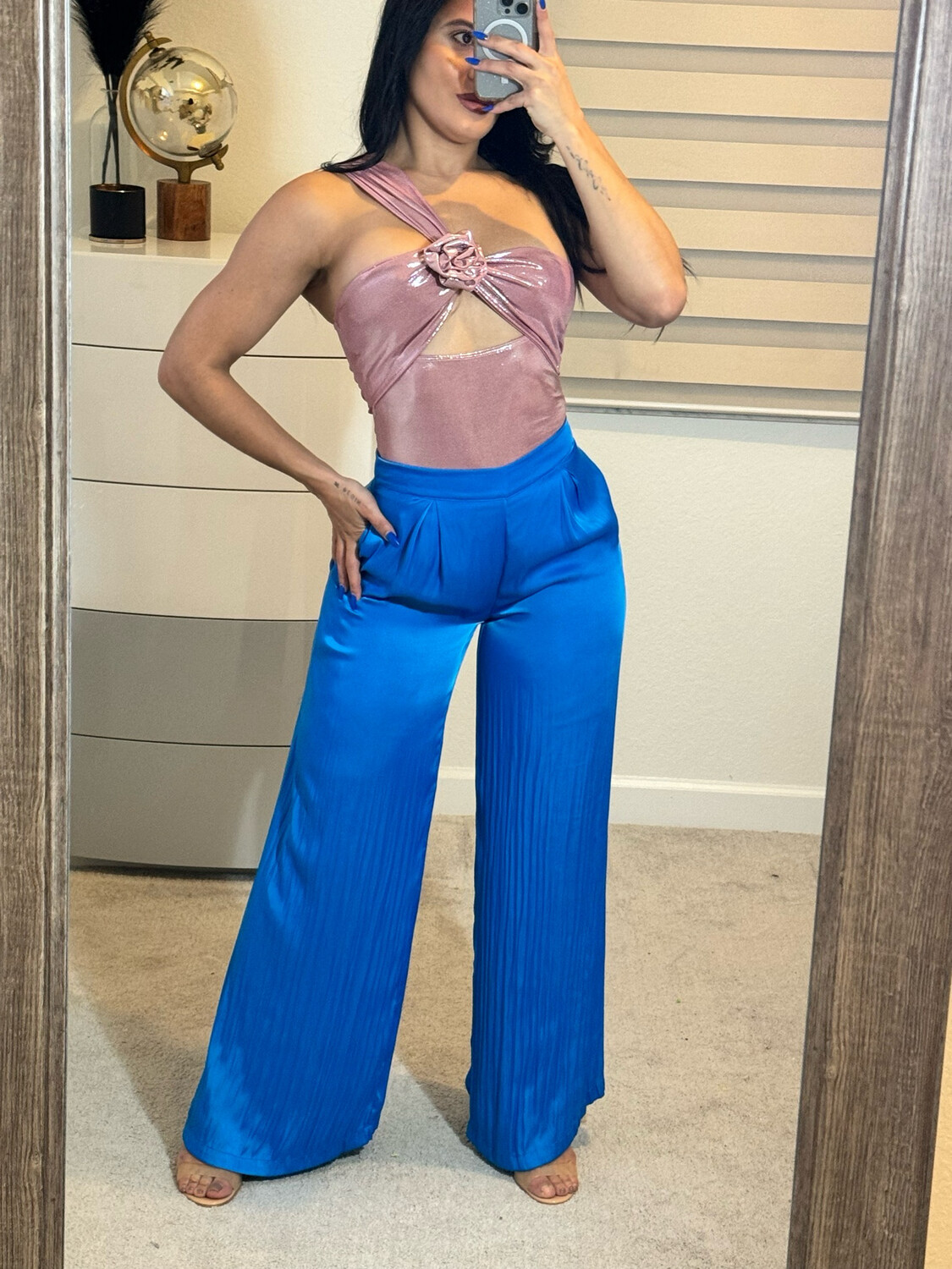 Satin Blue Pants