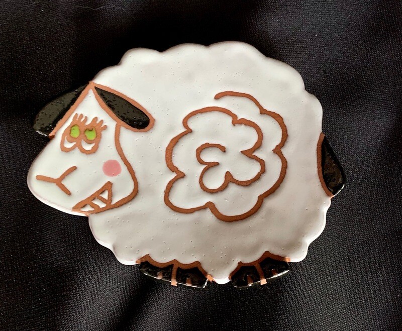 Spoonrest, Sheep, White