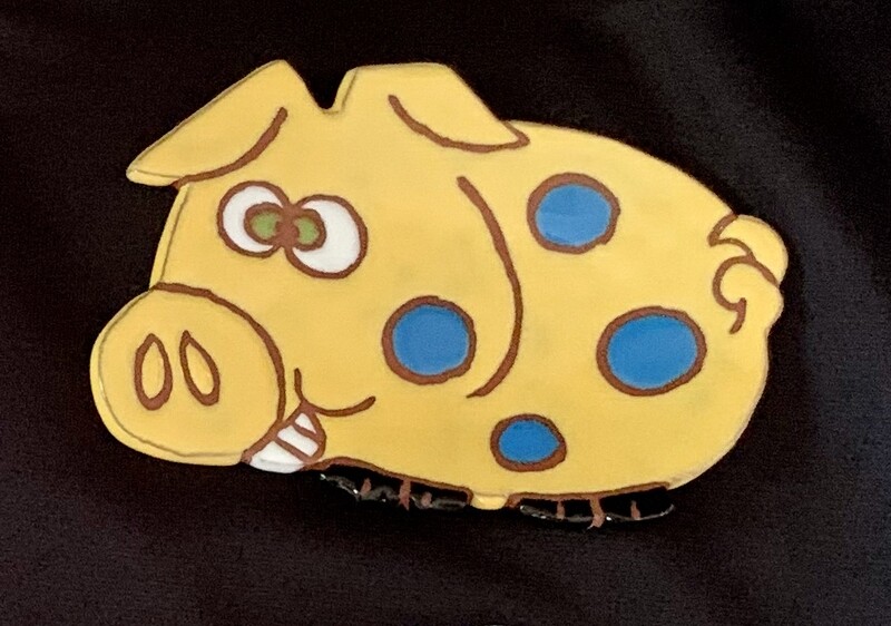 Spoonrest, Pig, Yellow