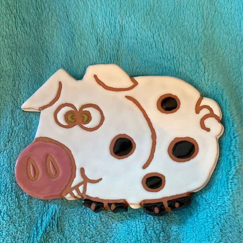 Spoonrest, Pig, B&amp;W