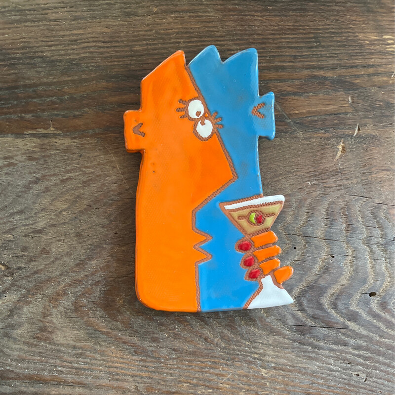 Spoonrest, Bar Babe, Orange And Blue, Martini