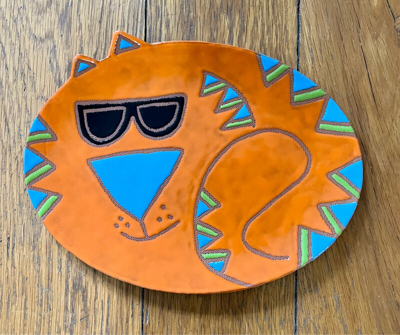 Cat Platter, Orange