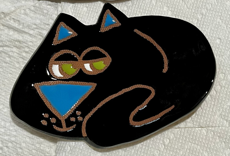 Spoonrest, Cat, Black