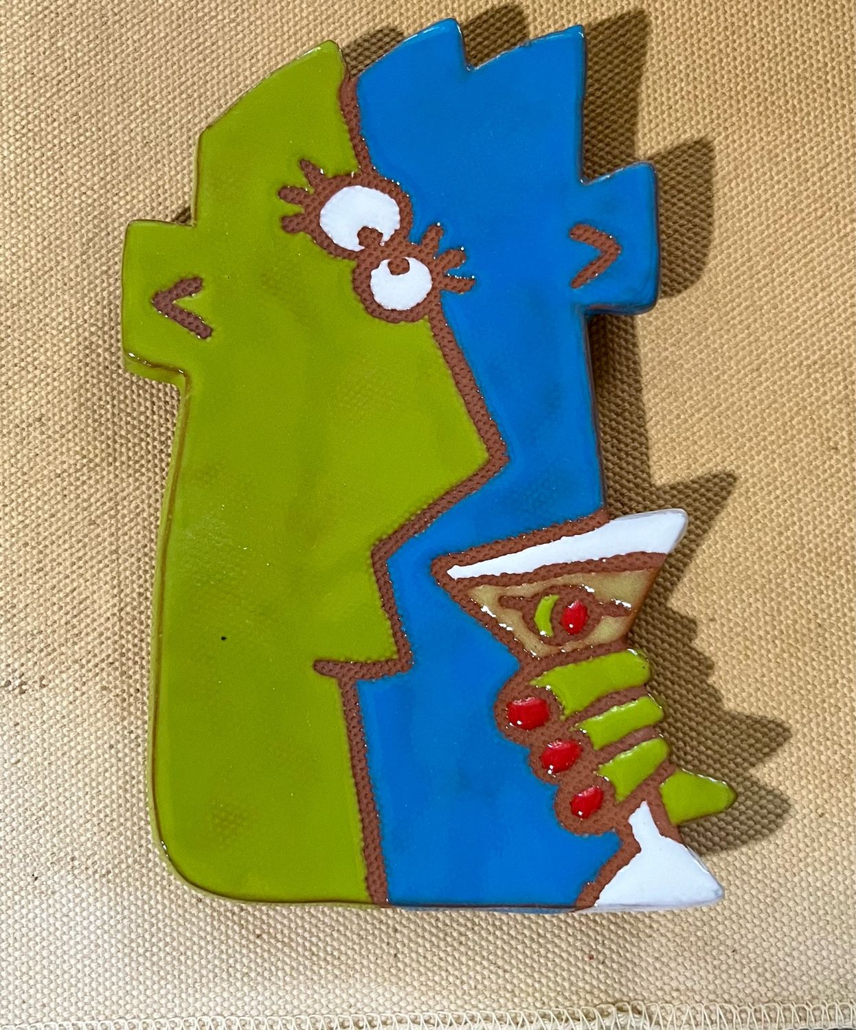 Spoonrest, Bar Babe, Green And Blue, Martini