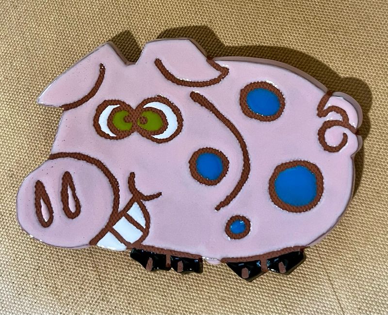 Spoonrest, Pig, Pink