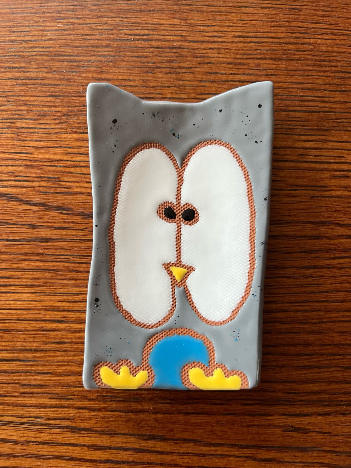Spoonrest, Owl, Gray