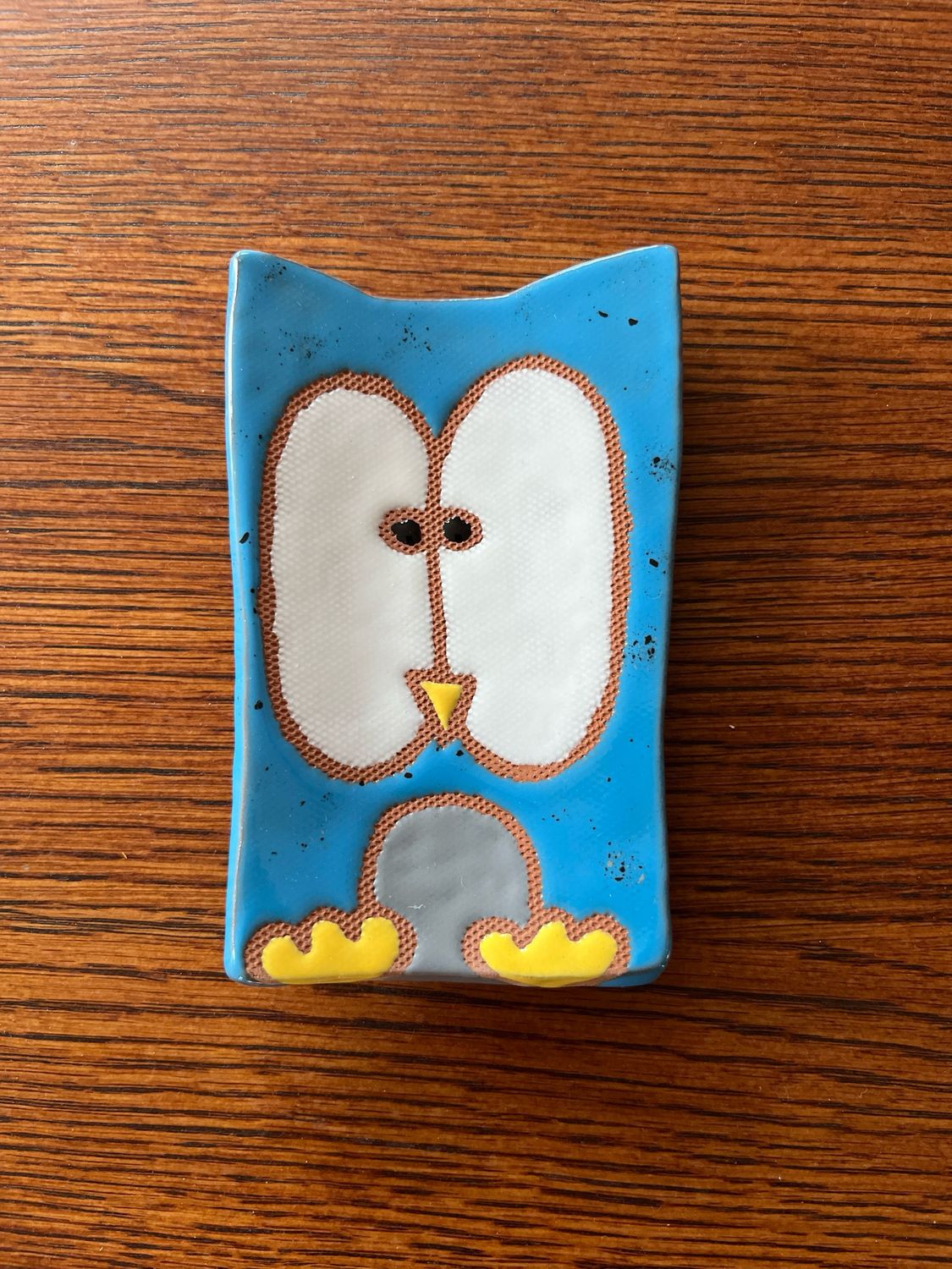 Spoonrest, Owl, Blue