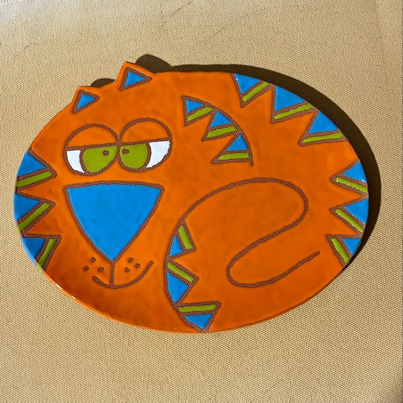 Cat Platter, Orange