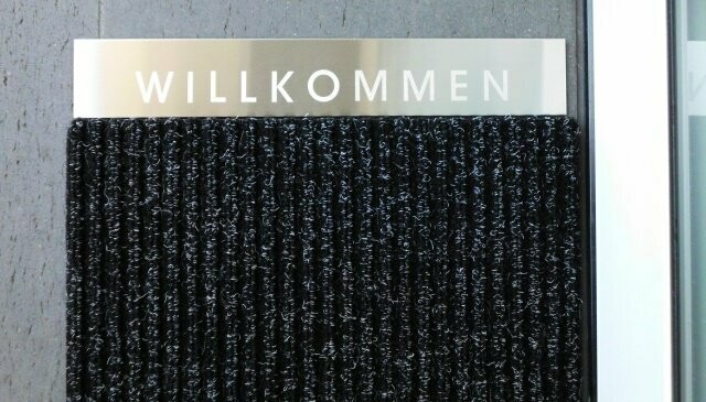 Fussmatte WILLKOMMEN Edelstahl Fussmatte WILLKOMMEN Edelstahl