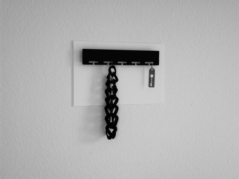 KEY FIVE Schlüsselboard ACRYL weiss-schwarz KEY FIVE Schlüsselboard ACRYL weiss-schwarz
