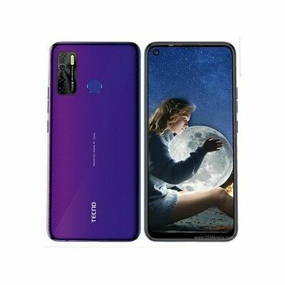 Tecno CAMON 15(CD7)-6.6&quot; HD+ DISPLAY-64GB ROM/4GB RAM-48MP/16MP CAMERA-ANDROID Q-4G LTE-5000MAH- Fascinating Purple