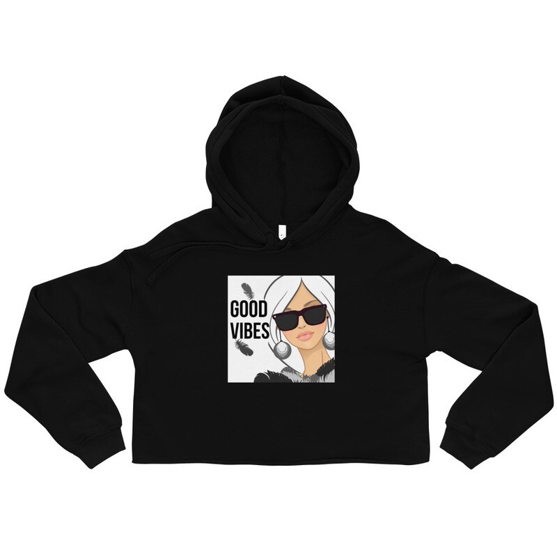 Good Vibes Crop Hoodie