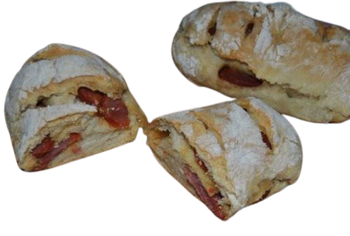 Pão recheado com linguiça e/ou morcela