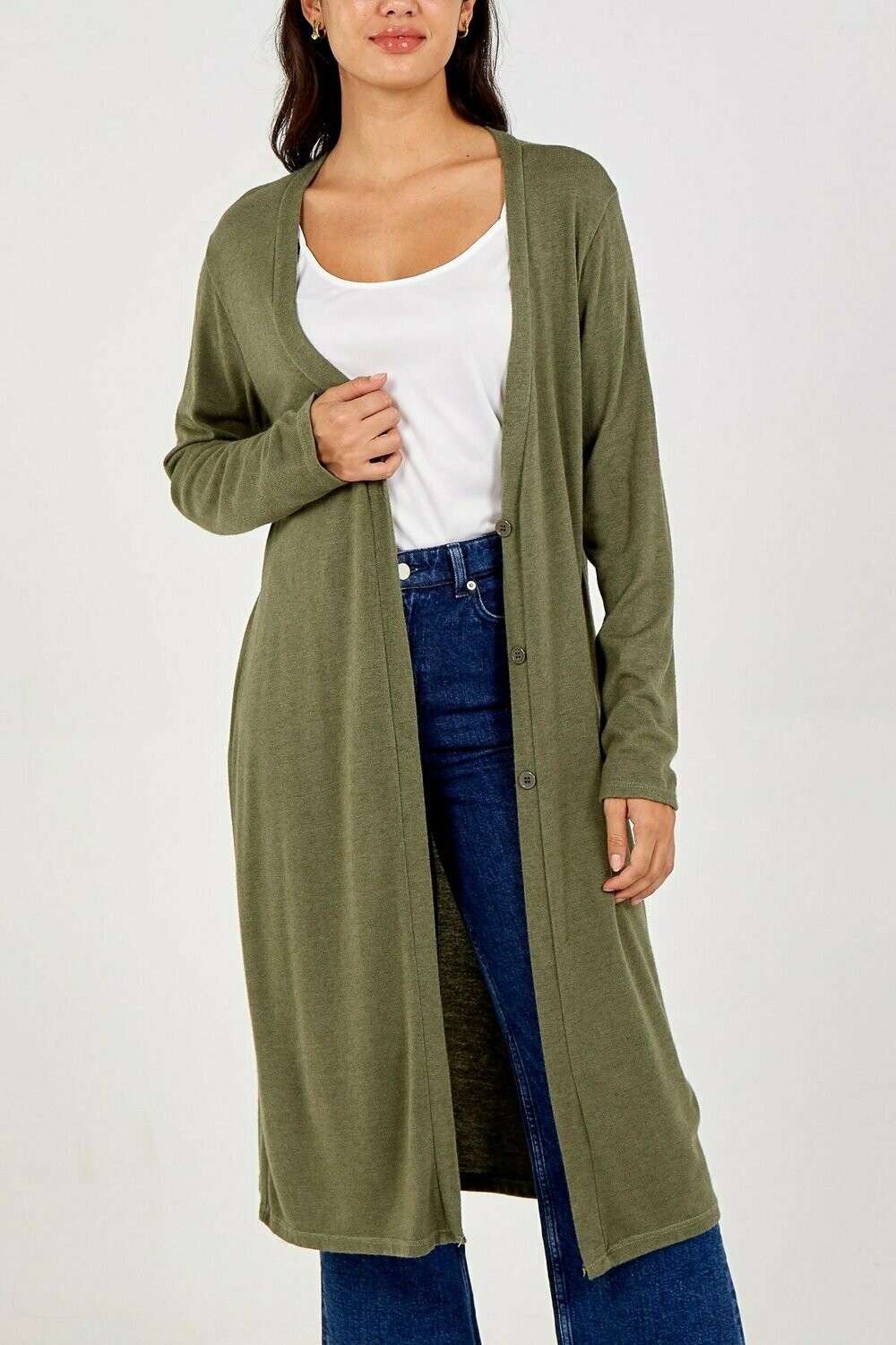 long length black cardigan