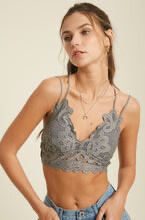 Double Strap Scalloped Lace Bralette