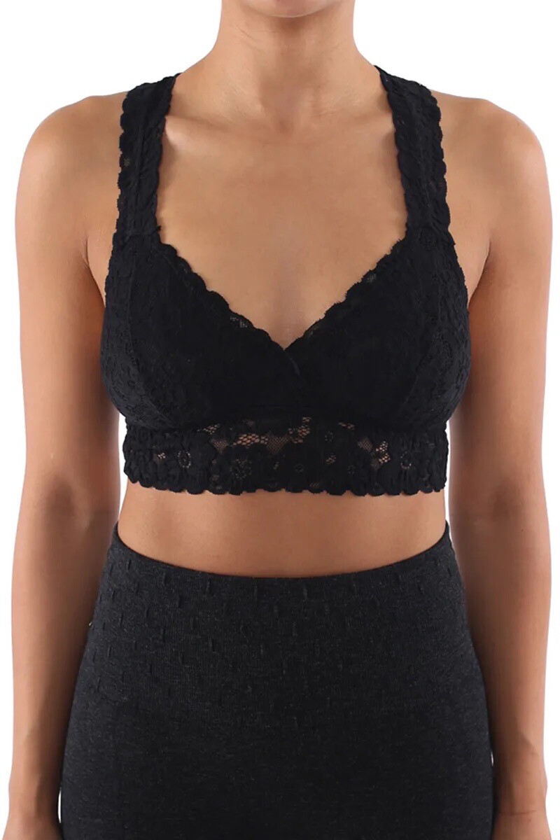 Racerback Scalloped Lace Bralette