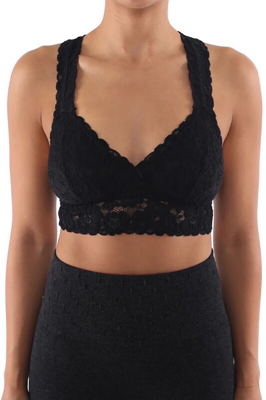 Racerback Scalloped Lace Bralette