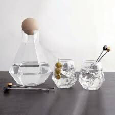 Geometric Glasses (Decanter Not Included)