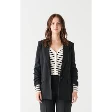 Ruched Sleeve Flowy Blazer