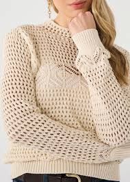 Mockneck Crochet Sweater