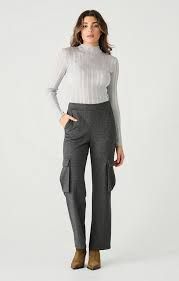 Mock Neck Ribbed Shimmer Top