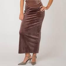 Pull on Velvet Maxi Skirt