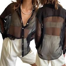 Sheer Cinched Blouse