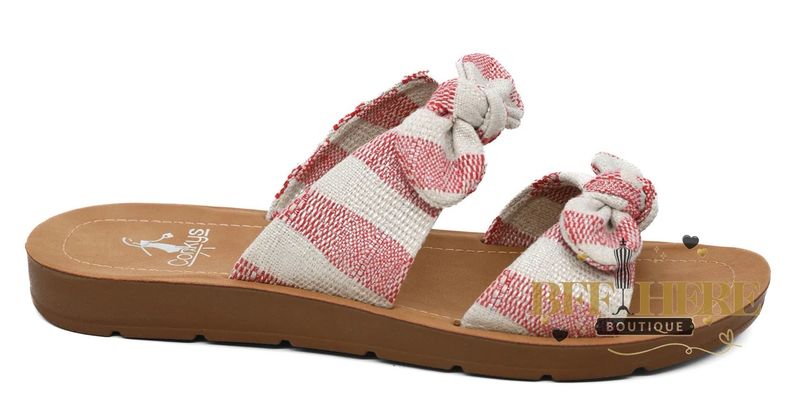 Corkys Take A Bow | Red Natural Stripe