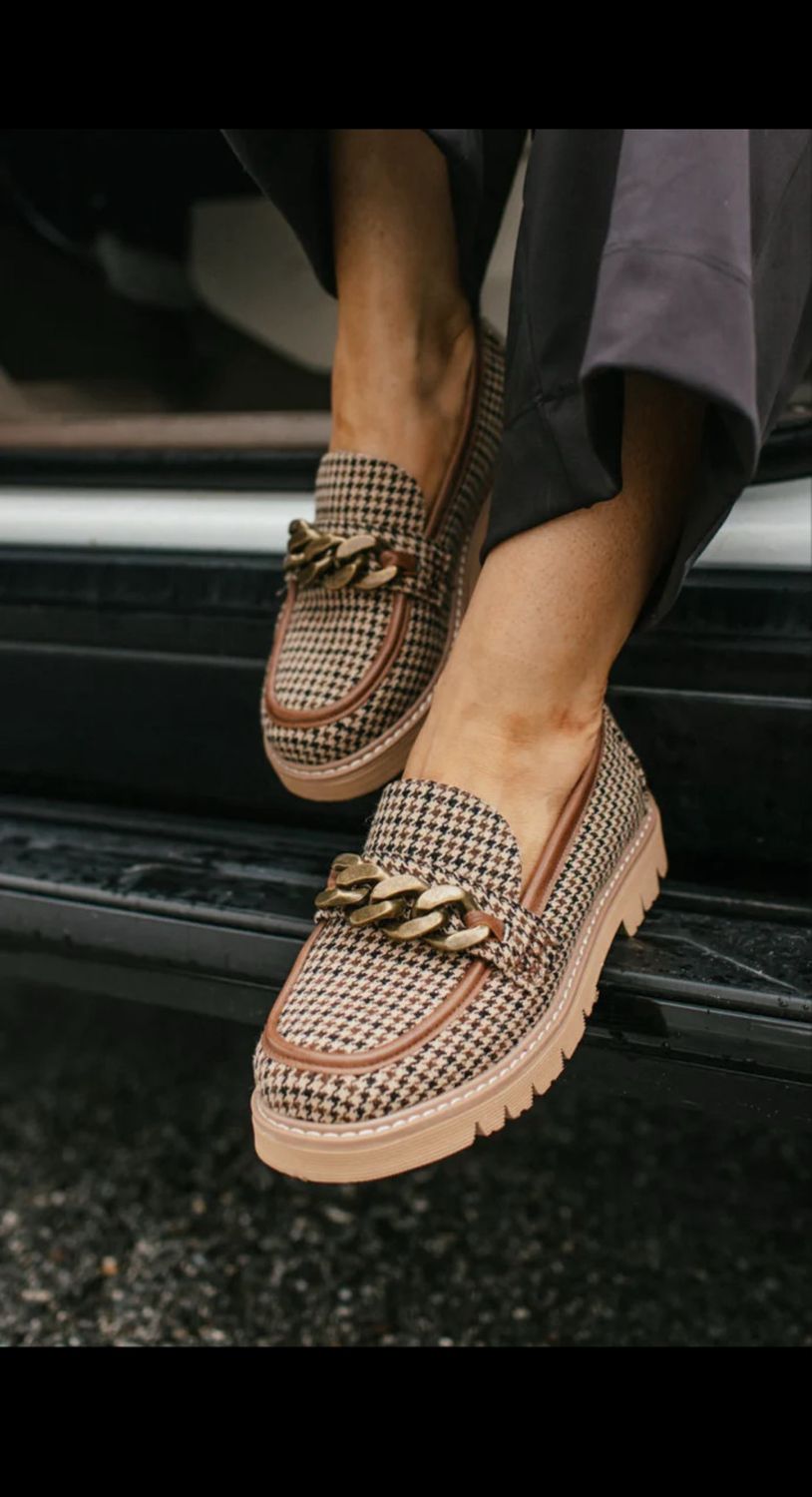 NOT LITERALLY -- BLACK TAN HOUNDSTOOTH