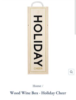 Wood Wine Box Holiday Cheer
