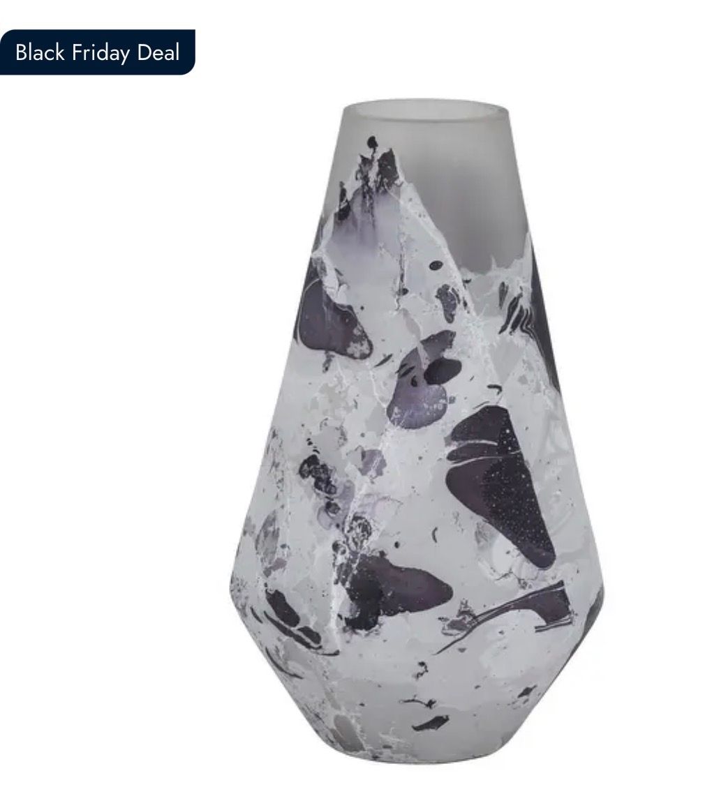 Sagebrook Home Glass White Cylinder Fog Shadow