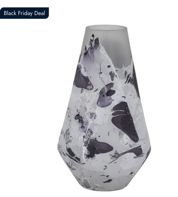 Sagebrook Home Glass White Cylinder Fog Shadow