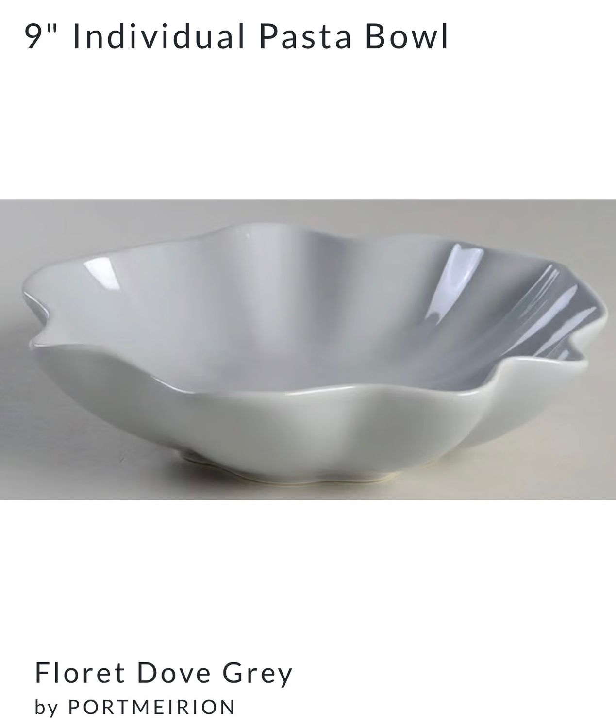 9" set of 4 Pasta Bowls