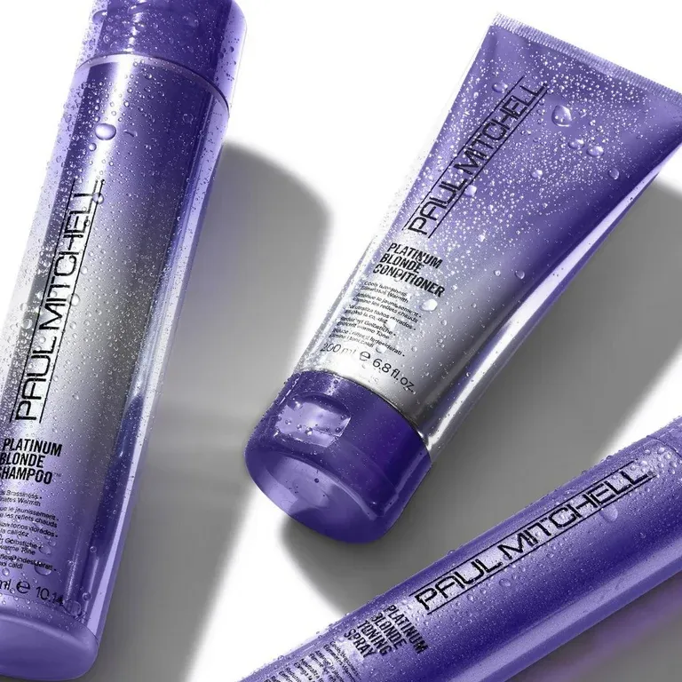 Paul Mitchell Platinum Blonde Shampoo Conditioner and toning Spray