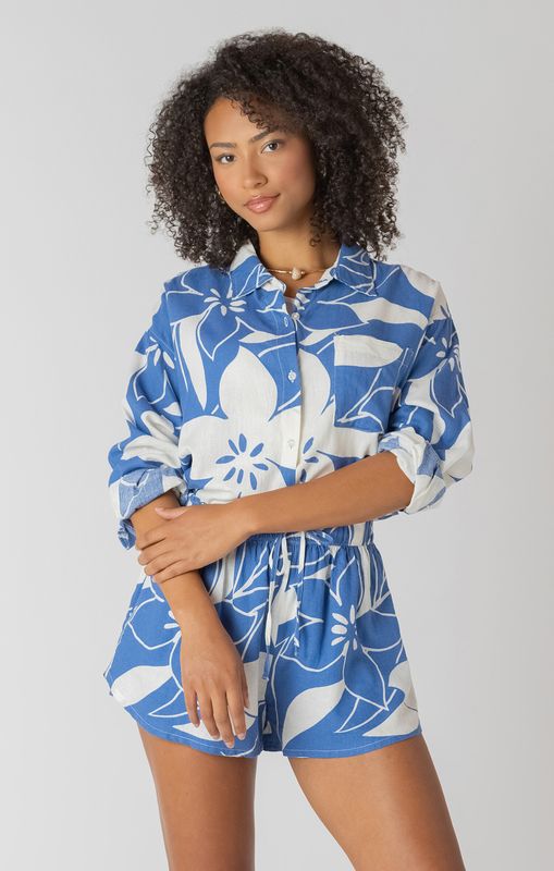Room 34 Azure Floral Top
