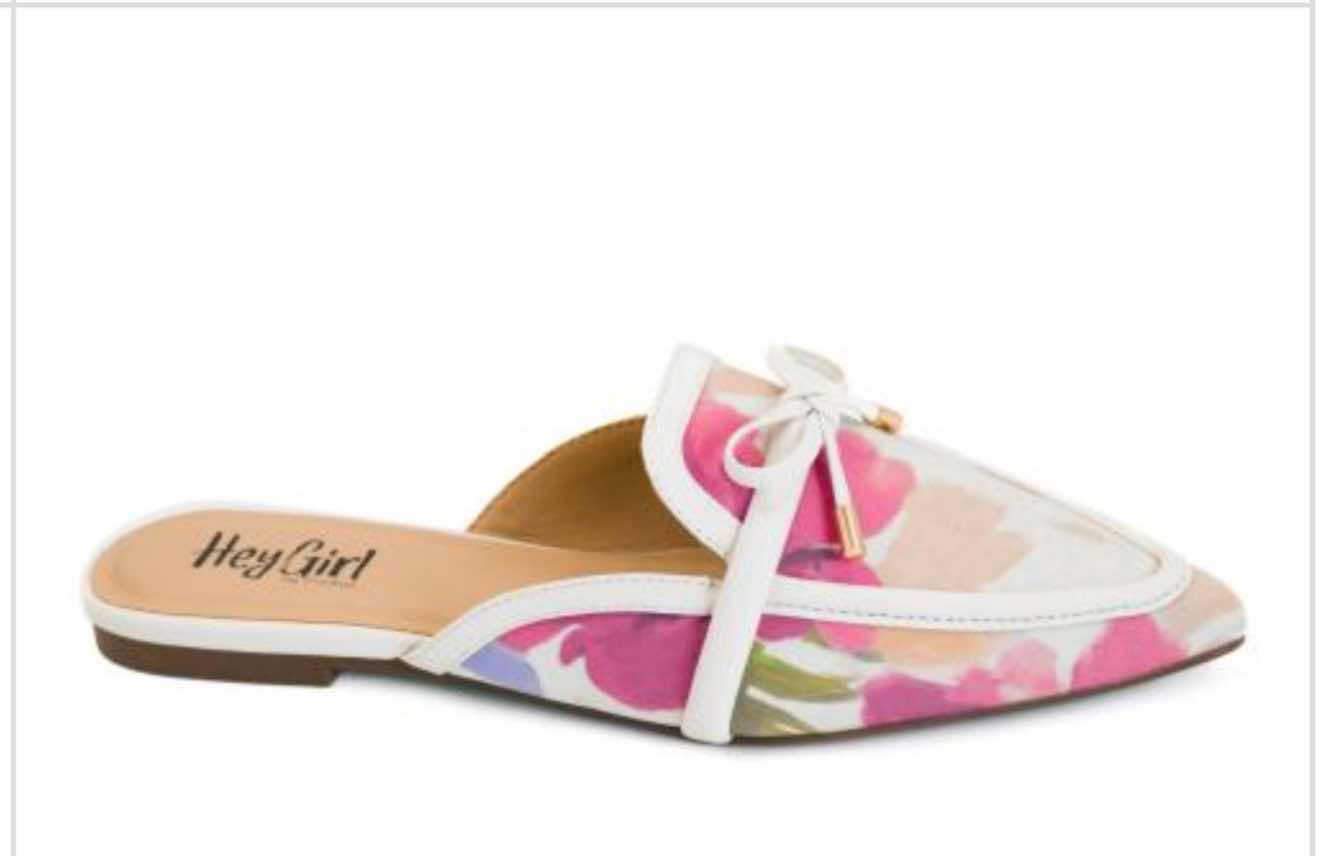HEY GIRL floral Flats