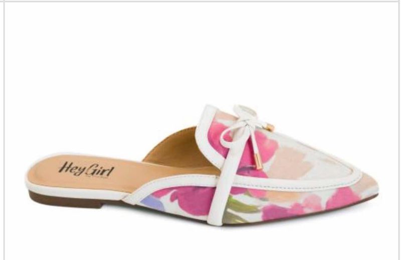 HEY GIRL floral Flats