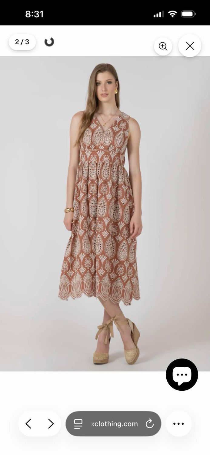 Black Tape Brown Pattern Dress