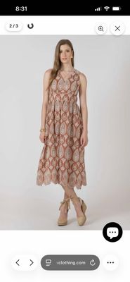 Black Tape Brown Pattern Dress