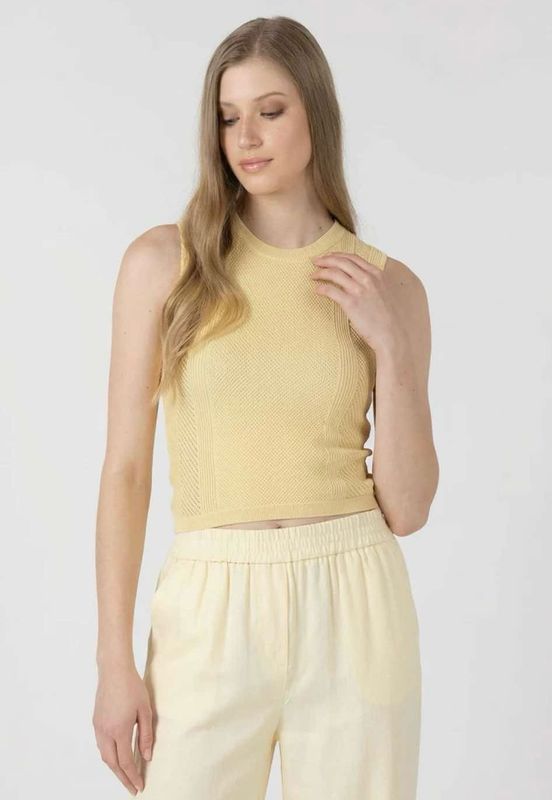 Black Tape Lemon Butter Knitted Tank