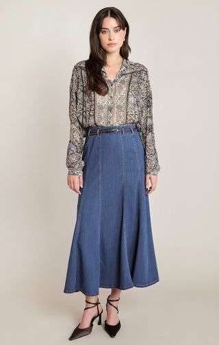 Dex Belted Denim Skirt Dex Belted Denim Skirt