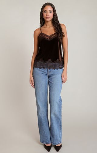 Chocolate velvet lace cami Chocolate velvet lace cami