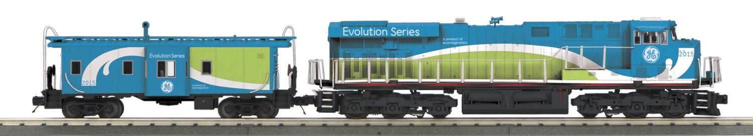 GE Demonstrator ES44AC Imperial Diesel and Caboose Set w/PS 3
