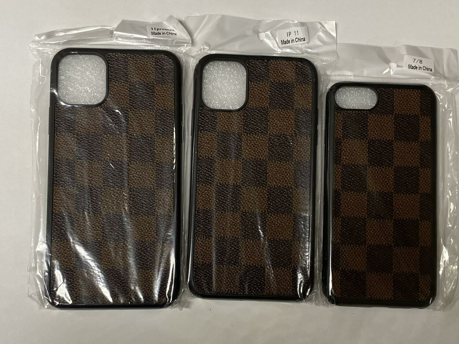 lv checkered iphone case brown