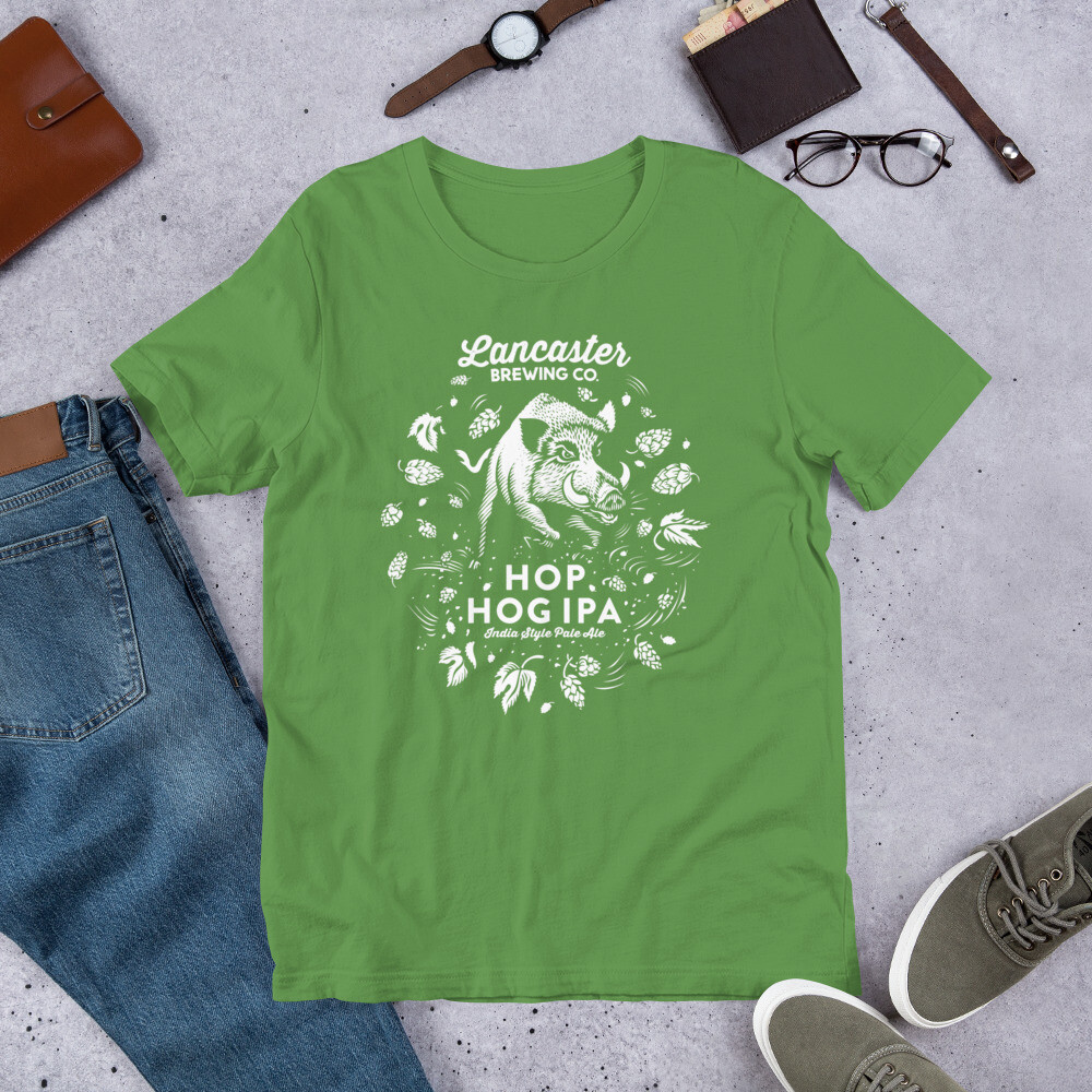 Unisex t-shirt - HOP HOG WHT LOGO